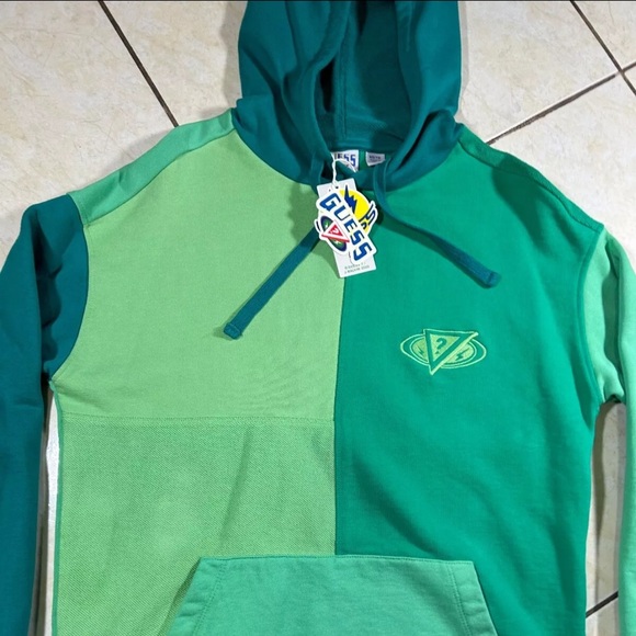 GUESS X J Balvin hoodie Men’s Sz XS Vibras Track Green - Picture 4 of 8